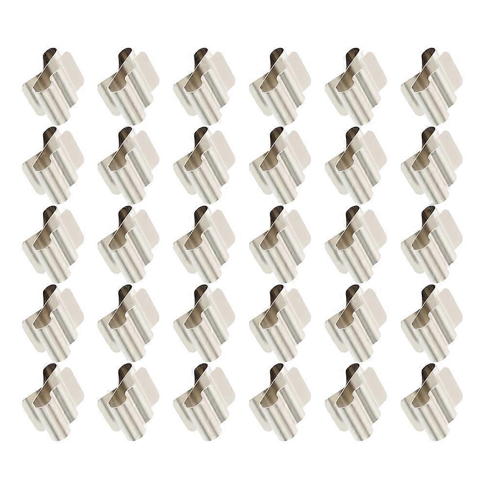 Photovoltaic Wire Clamp Fixing Clip 30Pcs For Outdoor Installation With Rectangular Design Made Of Stainless Steel