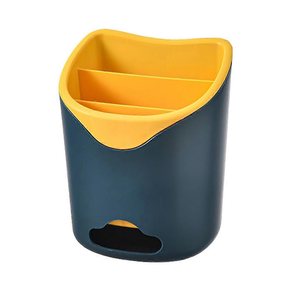 Chopstick Bucket Storage Rack For Restaurant Owners Dark Blue Scratch-resistant Drain 1Pc