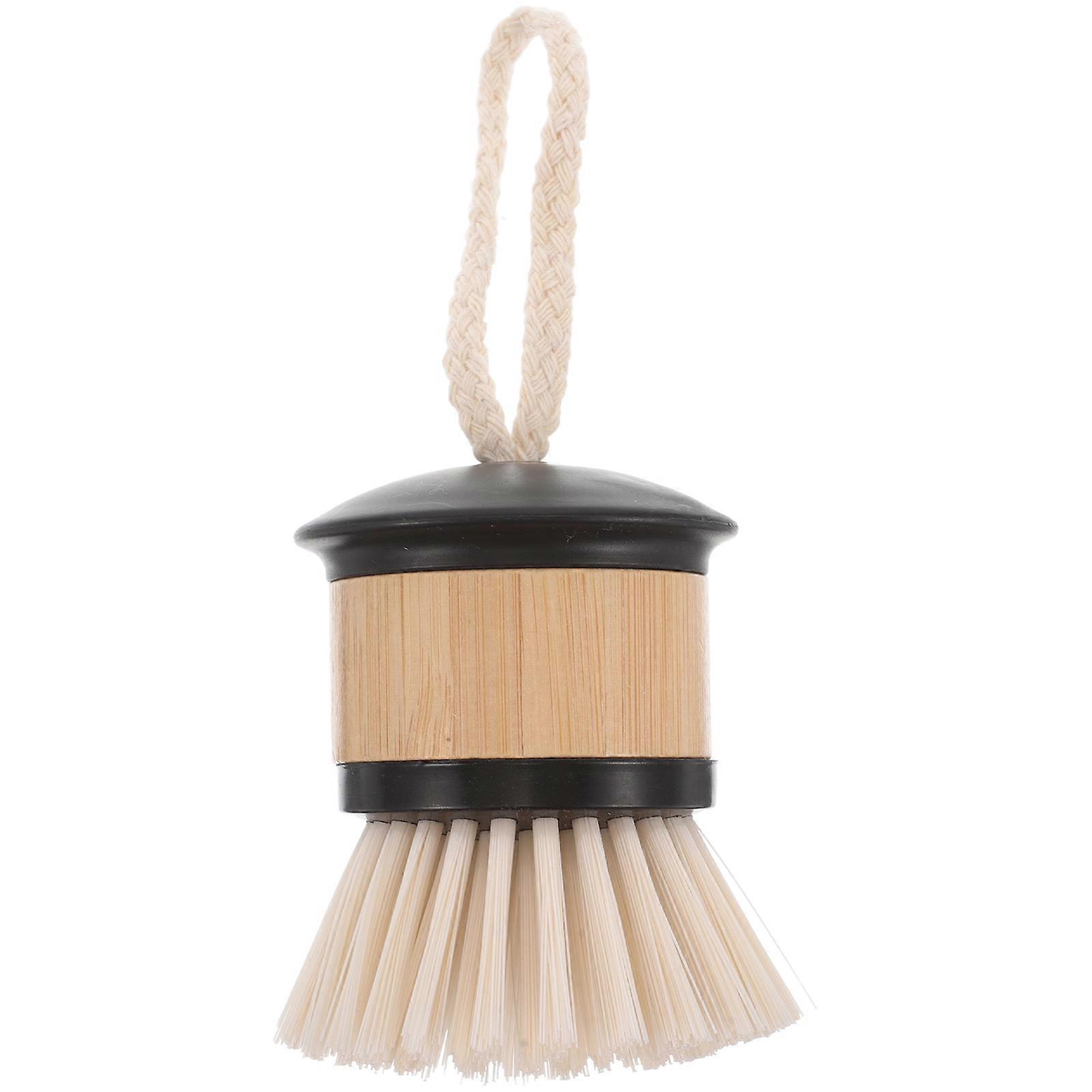Natural Cleaning Brush For Kitchen Dishwashing Scrubbing Pot Pan Bowl Plate With Handle 1Pack Design