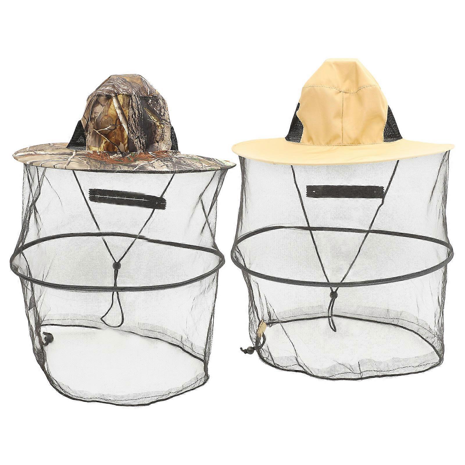 Multi-Function Beekeeper Hat 2Pcs Portable Air Permeability Outdoor Style Mosquito Prevention