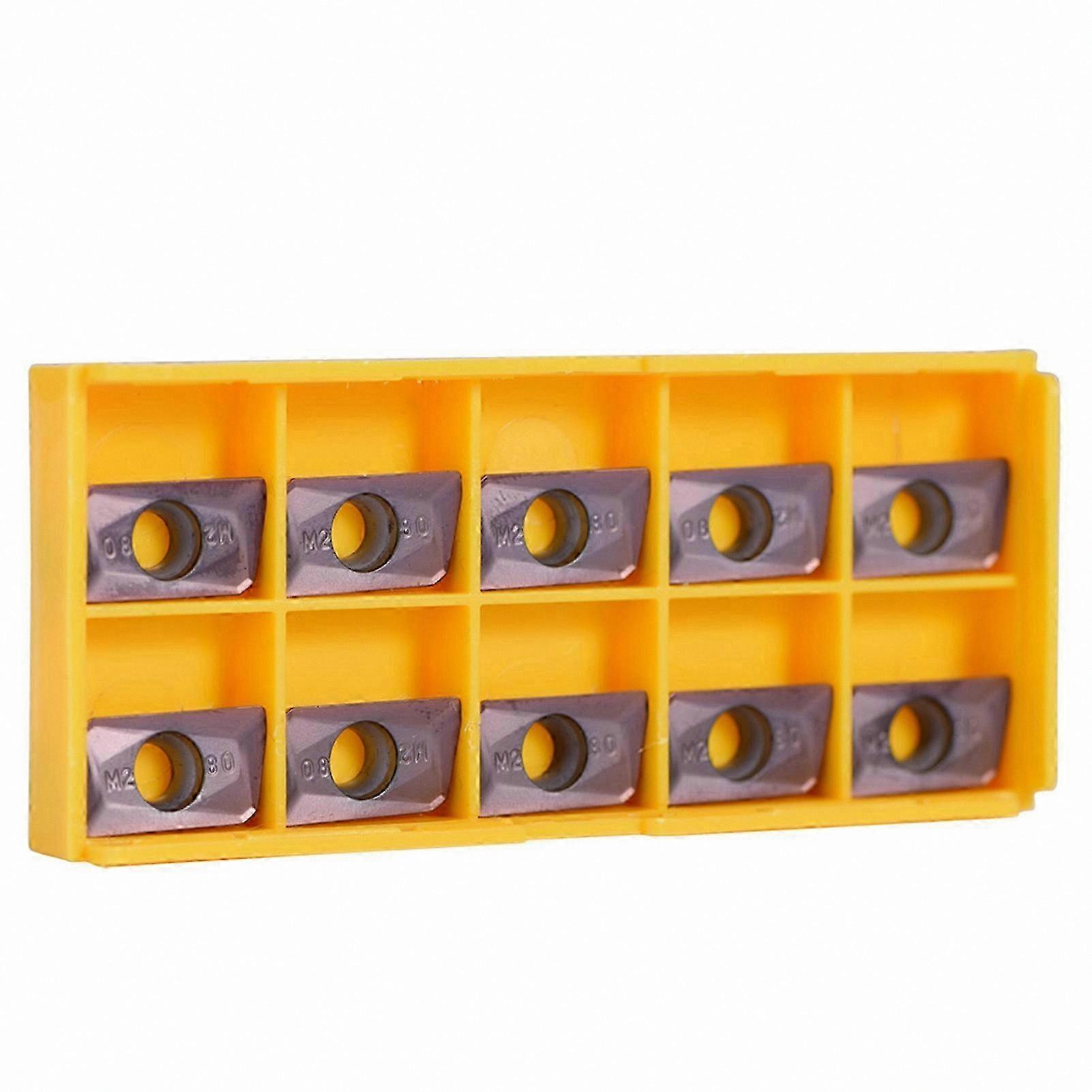 10-Pack Carbide Inserts for Lathe Turning Tools with Storage Box