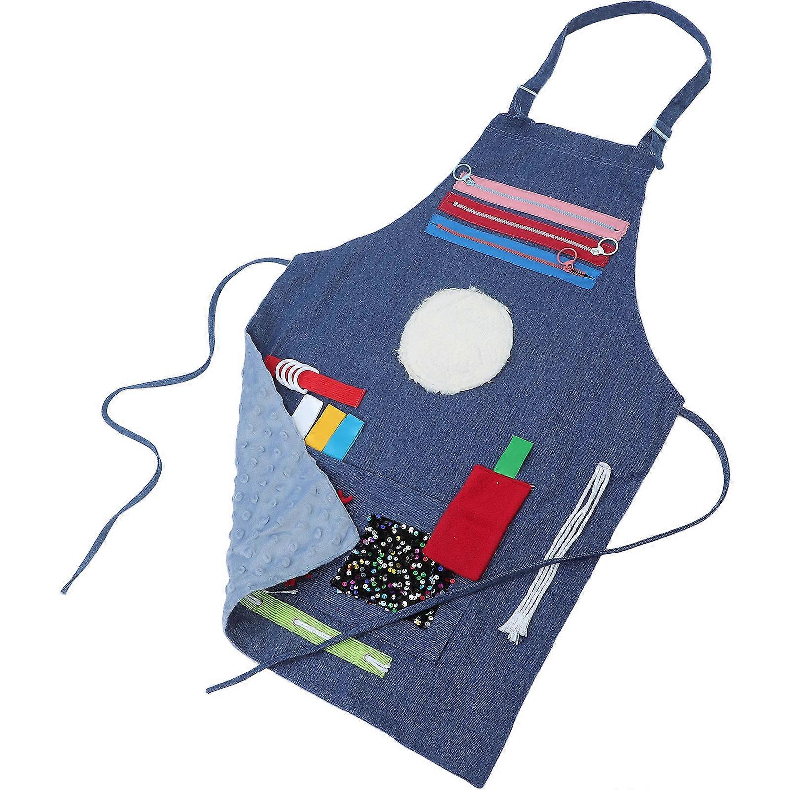 Sensory Training Tool Fidget Apron For Seniors Rest Periods 73X52CM Multi 1Pcs