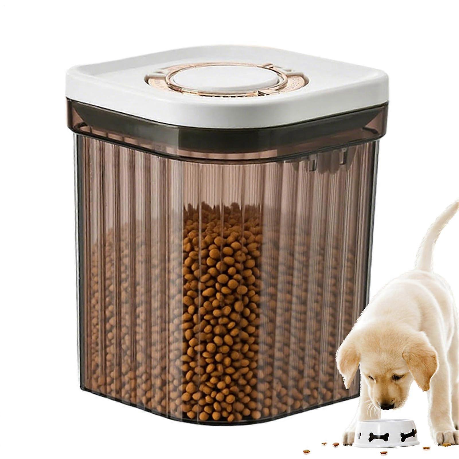 Dog food storage containers Airtight containers for dry food in blackbrown