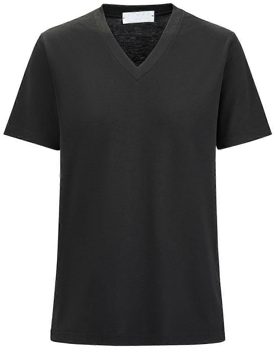 Falke Lyocell Blend V-Neck T-Shirt - Black