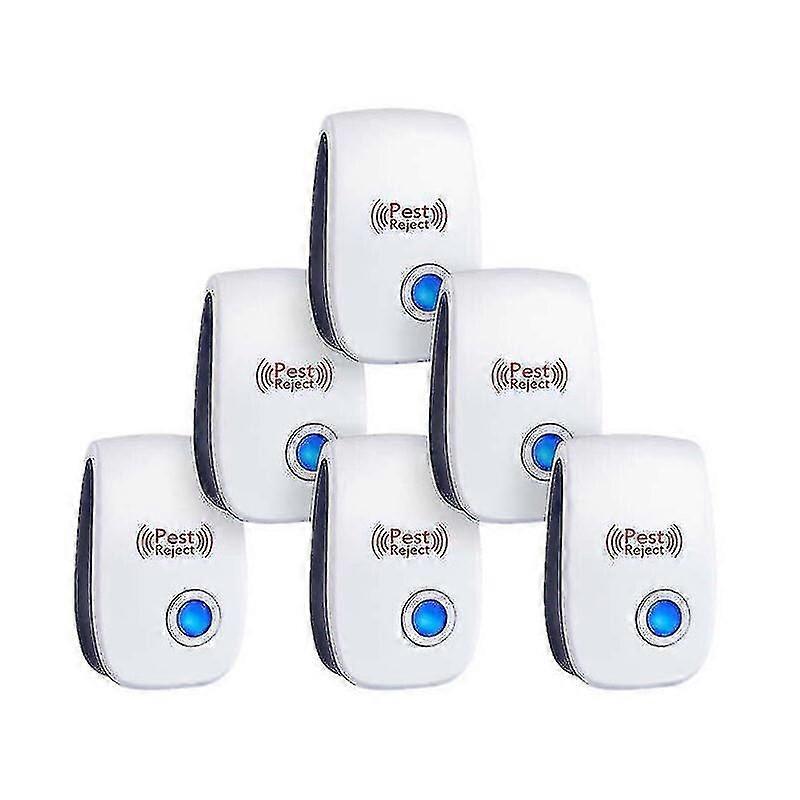 6 Pack Electronic Rat Repeller, Ultrasonic Mosquito Repeller, Cockroach Repeller