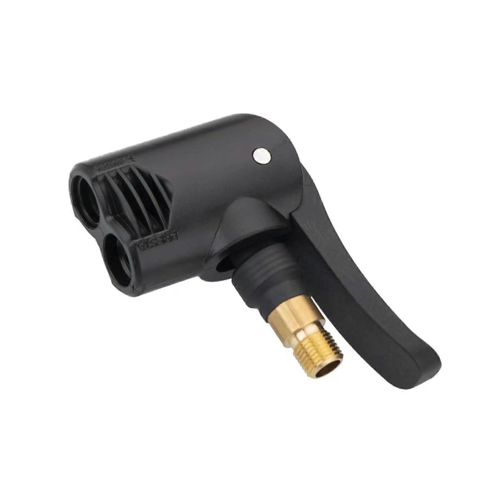 Car Valve Lever Plug with Brass Air Chuck, Tyre Valve Air Pump Clip, Threaded Nozzle Valve Connection Adapter