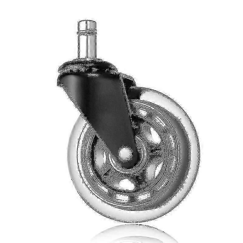 Replacement Caster Wheels for Office Chairs - Smooth Rolling Blade Design (Set of 5)
