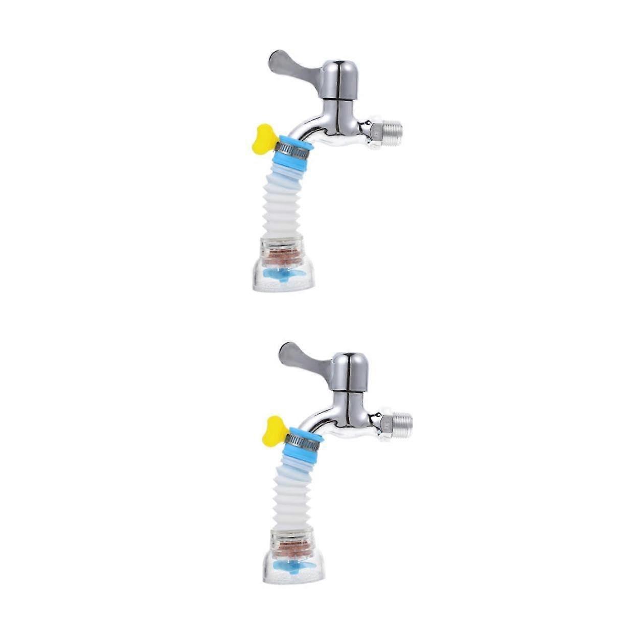 Kitchen Faucet Filter with Splash Rotating Head - 2 Sets of Easy Install Tap Sprayers for Home Water Purification