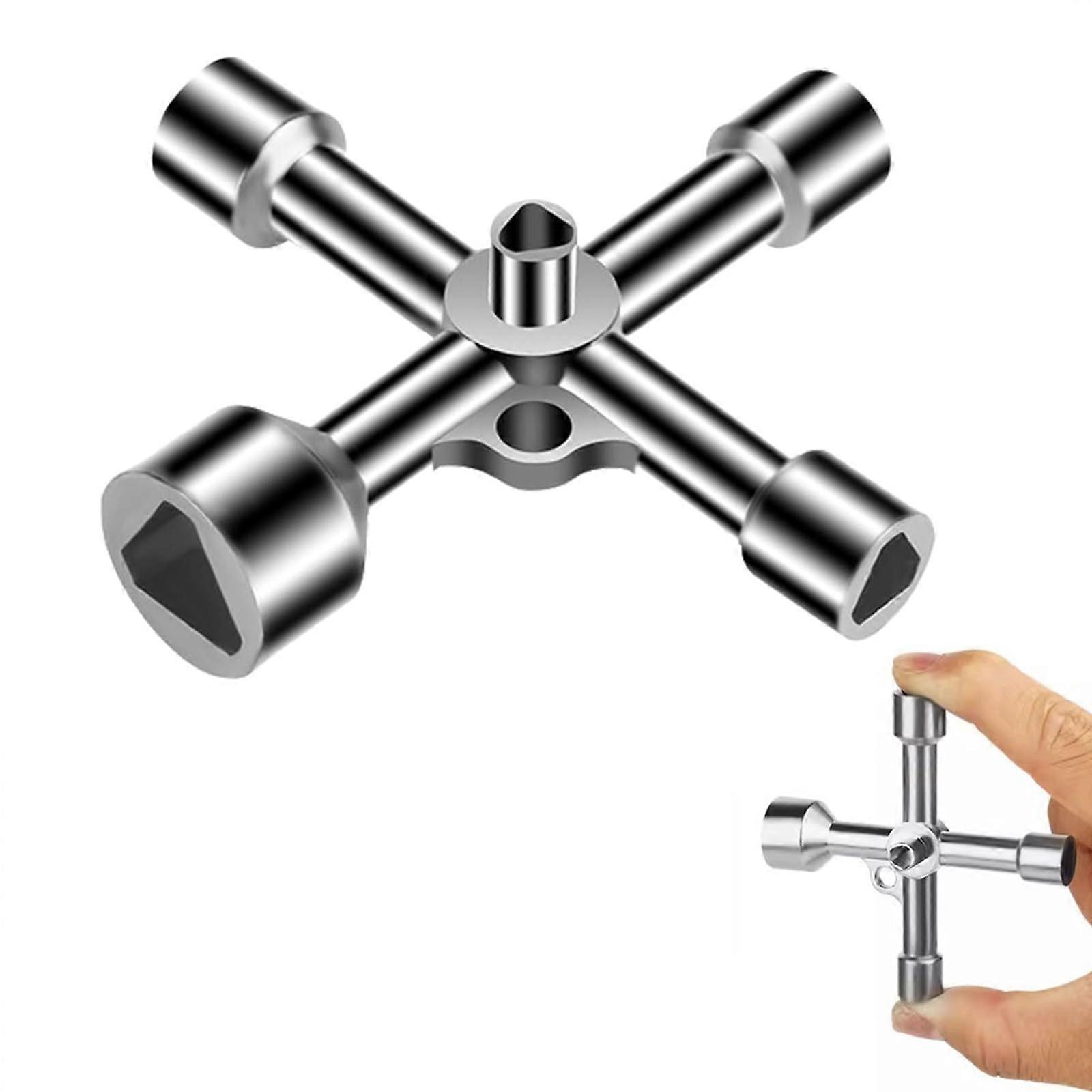 Triangle Key, Universal 4Way Key, Cross Key for Electric Water Gas Meter Box