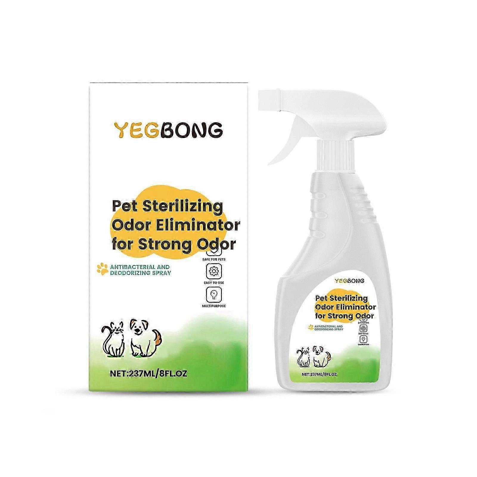 Pet Sterilizing Odor Eliminator for Strong Odor, Anti-Bacterial and Deodorizing Spray, Pet-Safe Formula, Ideal for Eliminating Unpleasant Pet Smells