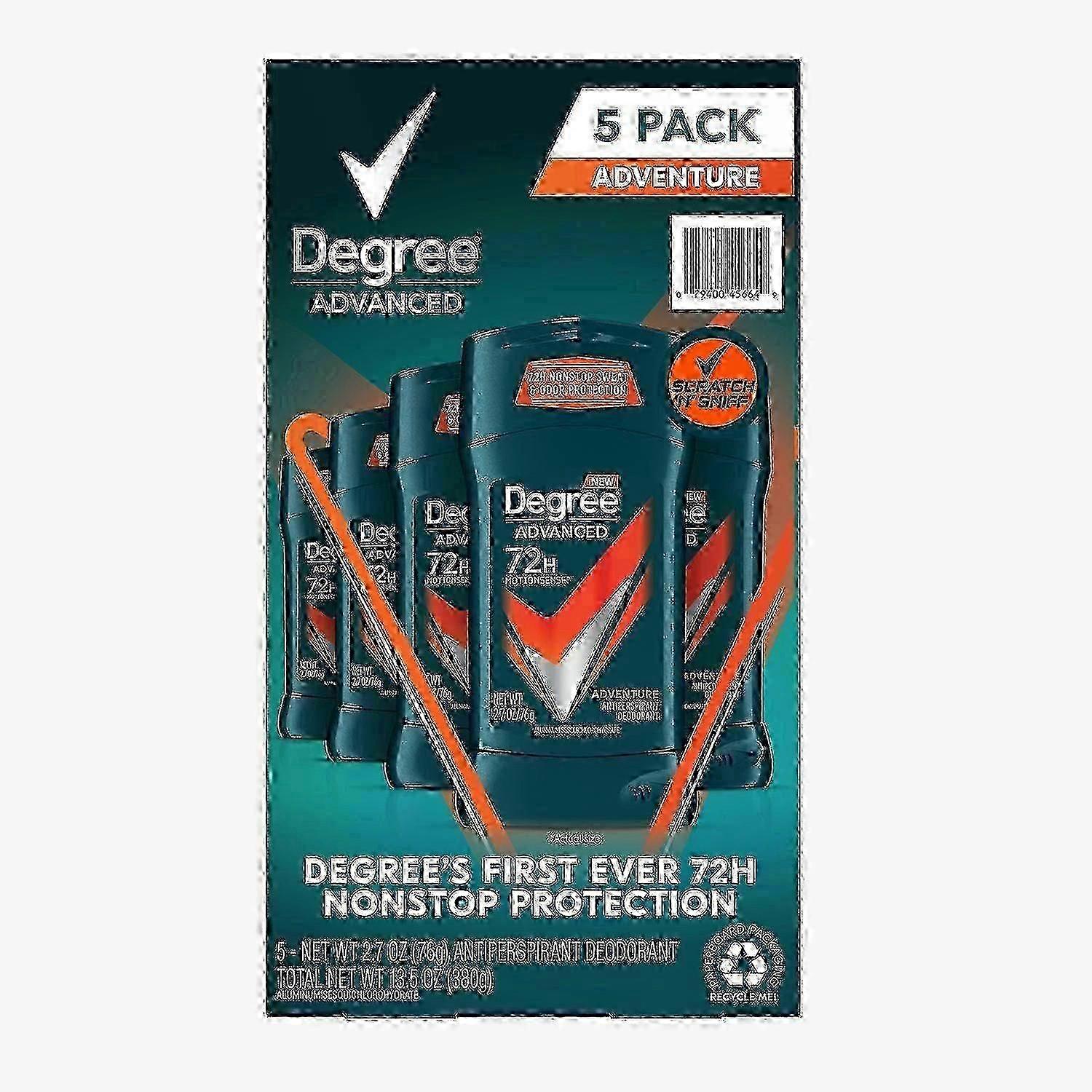 Degree For Men Advanced Protection Antiperspirant, Adventure, 5 Ea