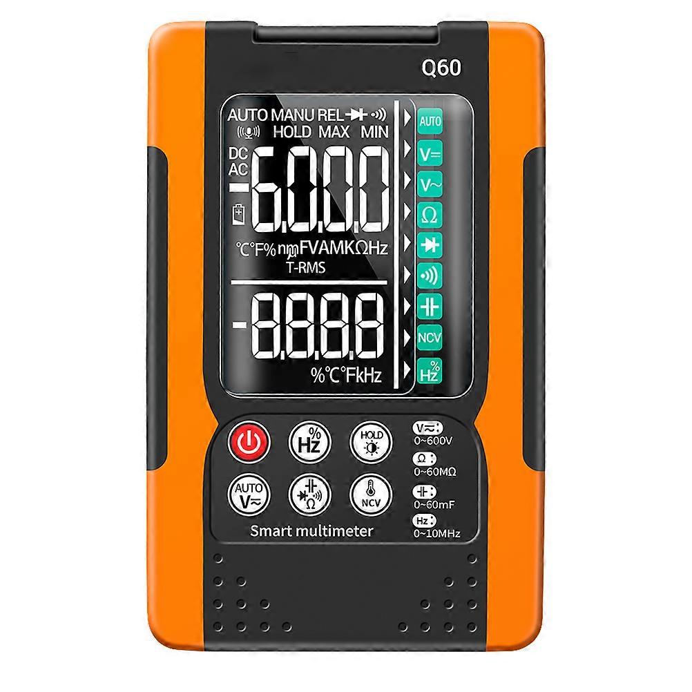 Professional Voltmeter Digital Multimeter for Electricians Night Use Electrical Tester Abs Material Orange 1 Set