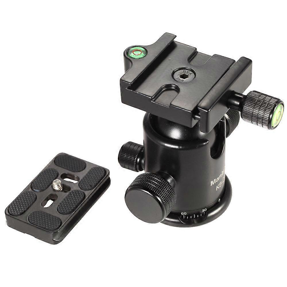 Manbily KB-0 Professional Tripod Head Camera Ball Head Panoramic Head Sliding Rail Head with 2 Built-in Spirit Levels Aluminum Alloy Max Load Capacity