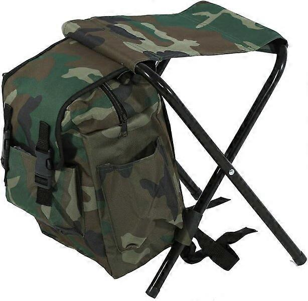 Folding stool backpack, 1 piece, with a large storage basket, portable and practical