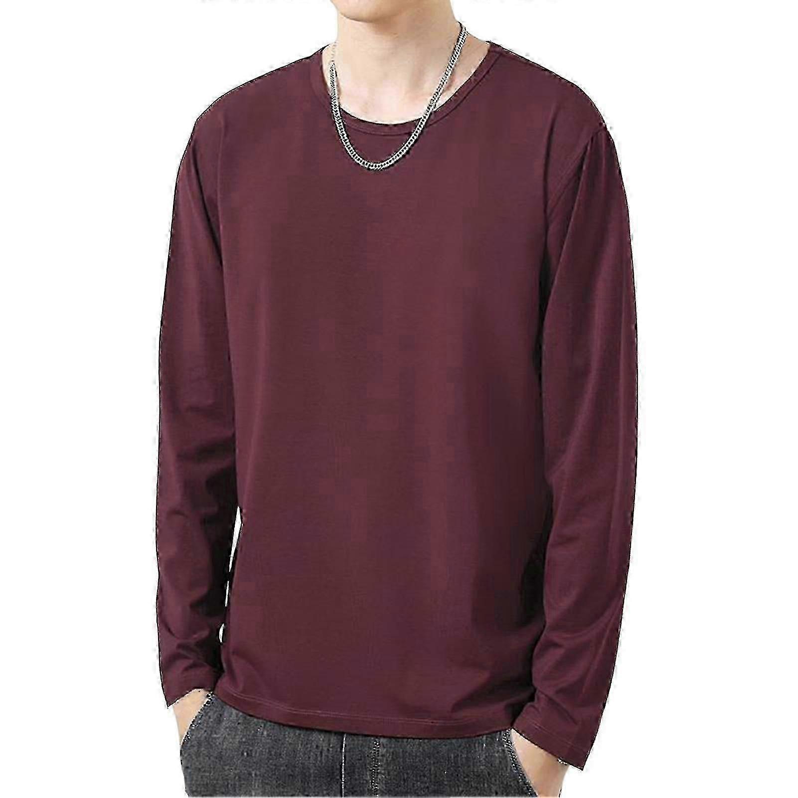 Męska koszulka z długimi rękawami O-Neck na jesień: koszulki z topliwym swetrem, codzienna wygodna odzież