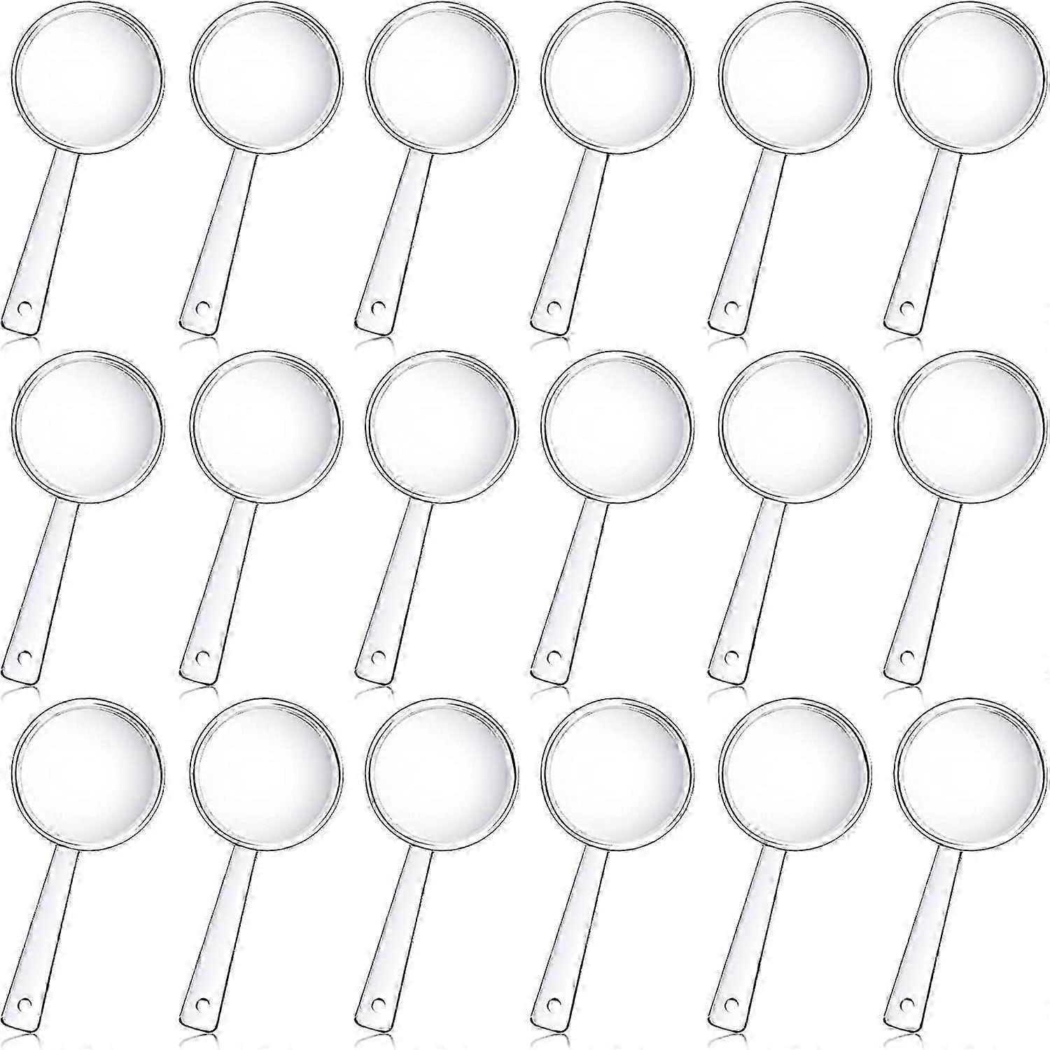 30 Pieces Mini Plastic Handheld Magnifier Set Small Plastic Magnifier Portable Handheld Lens Magnifier for Home, School, Outdoor Explorer, Scientific