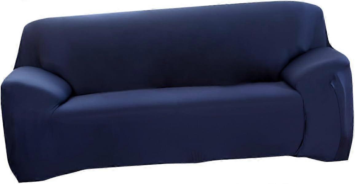 Non Slip Elastic Sofa Cover for Seater Couch Solid Color Navy Protector High