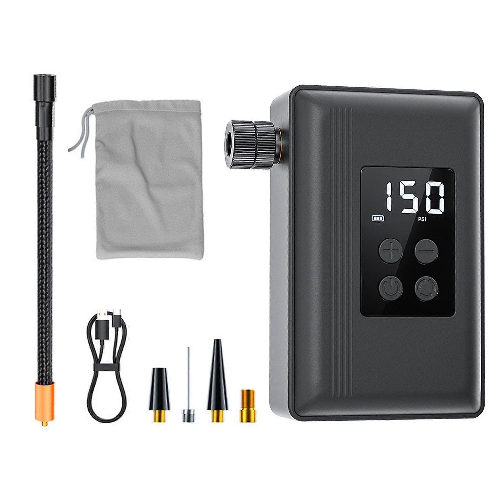 Compact Digital Tire Inflator Fast Charging LED Light Function Air Compressor Device For Mountain Bikes Motorcycles Multicolor