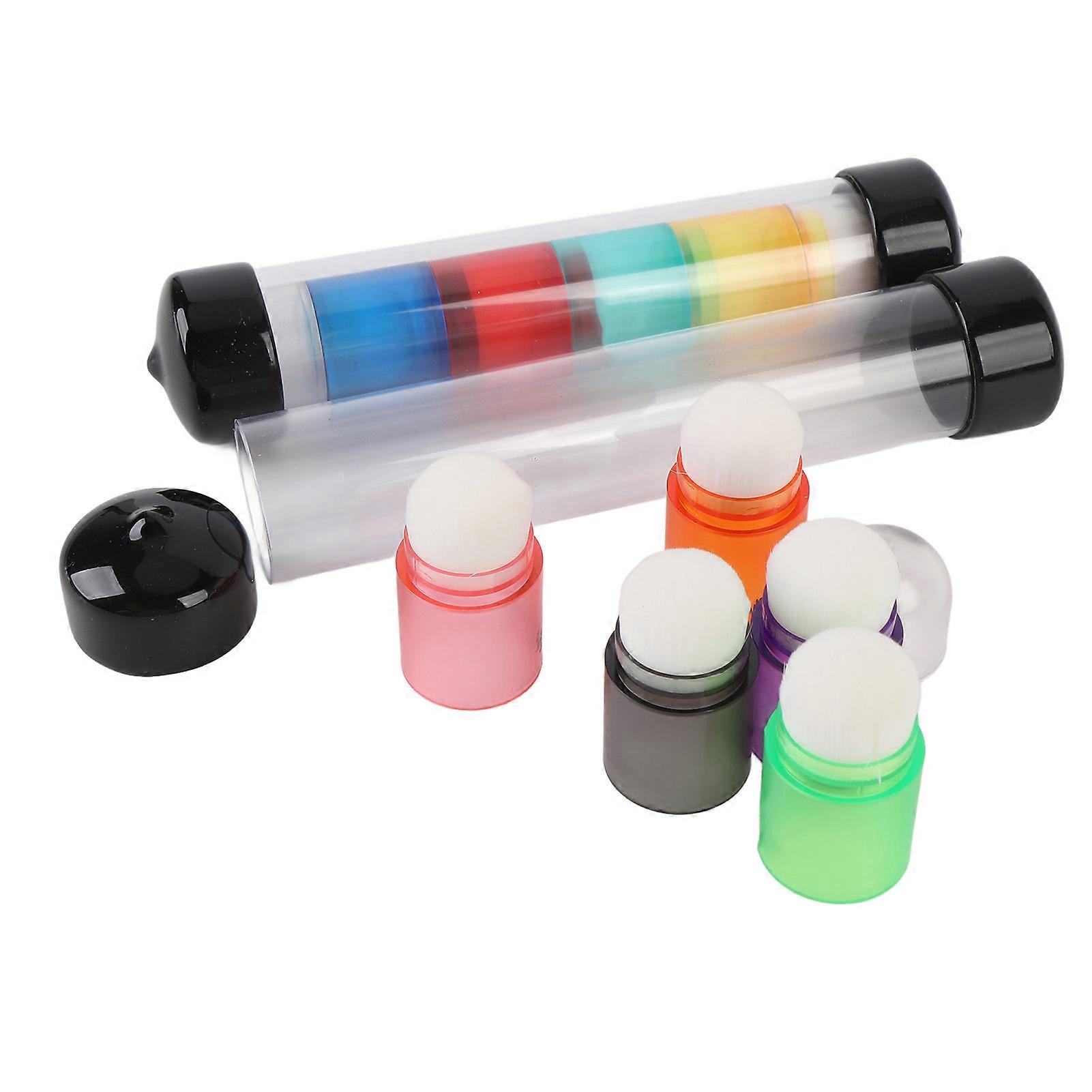 2 Sets Ink Blending Brush Dauber, 5 Plastic Paint Brushes Each