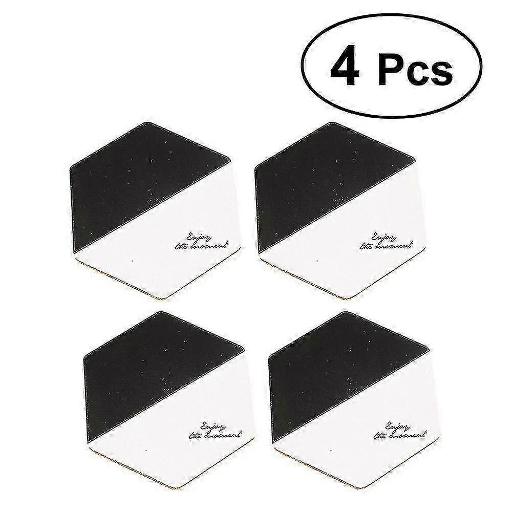4pcs Creative Hexagonal Place Mats Nordic Style Potholders Insulation Mats Pads Home Decor (text Color Pieces)