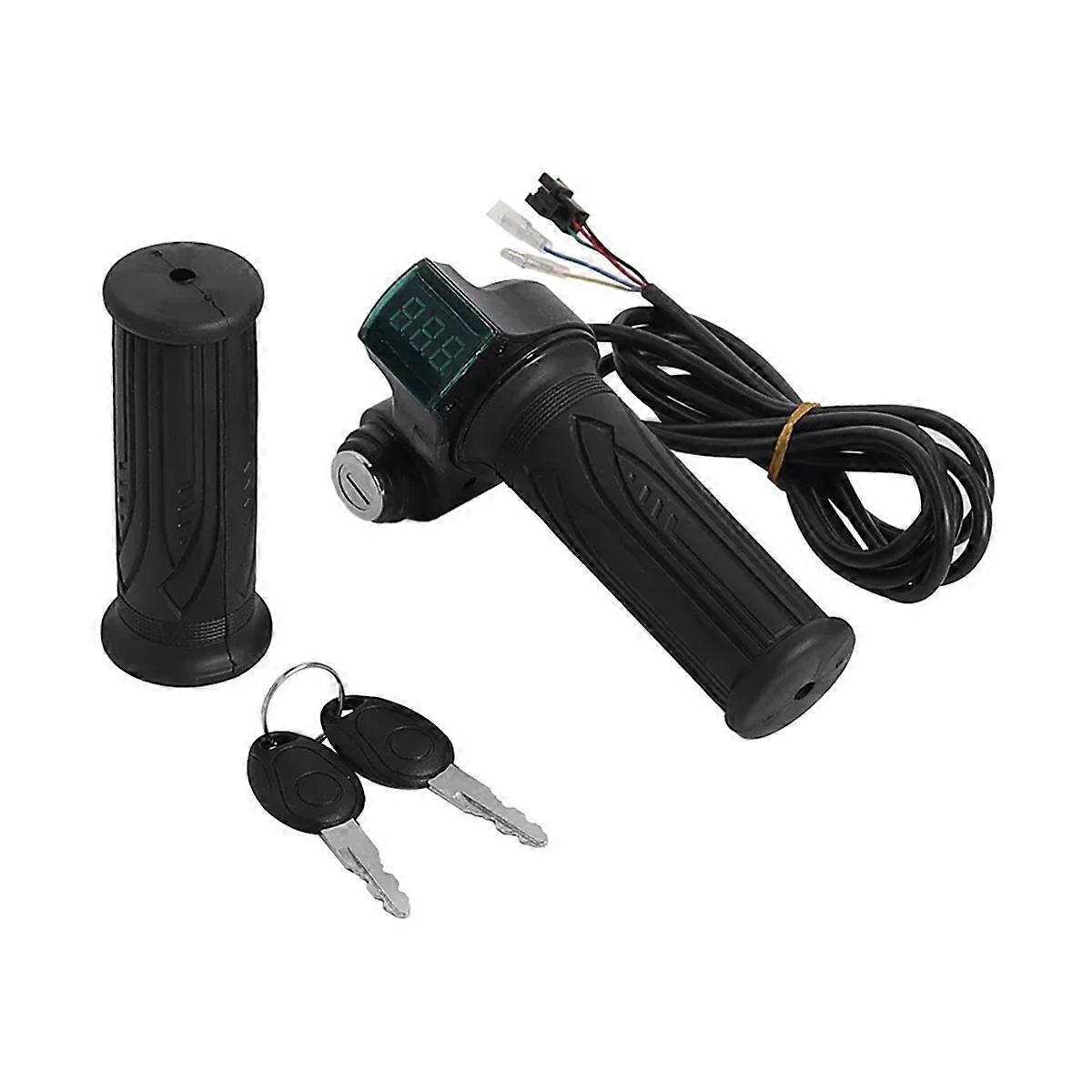 Throttle Grip Handlebar with Power Switch 24/36/48/60V LED Digital