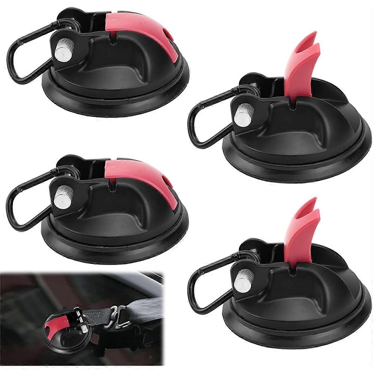 Suction Cup Hooks, Pack of 4, Suction Cup Camping Set, Suction Hooks, Extra Strong Suction Cup Anch