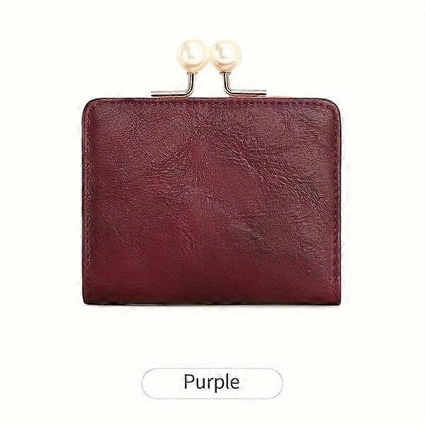 Ladies' double-fold wallet, multiple card slots, fashionable and versatile