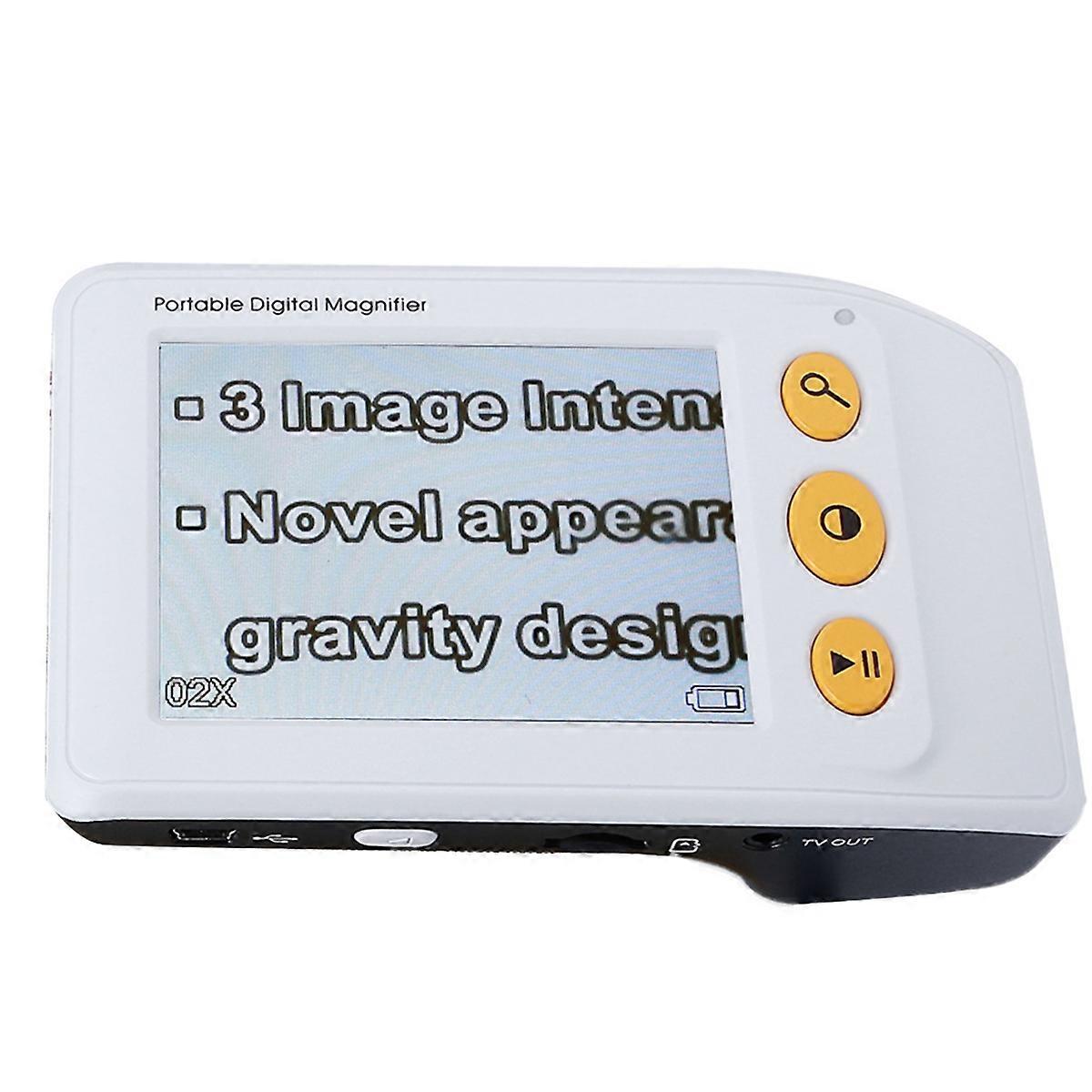 Digital Video Magnifier for Low Vision Electronic Magnifier Reading Aids for Seniors 3.5In LCD Screen 2-25x Zoom White