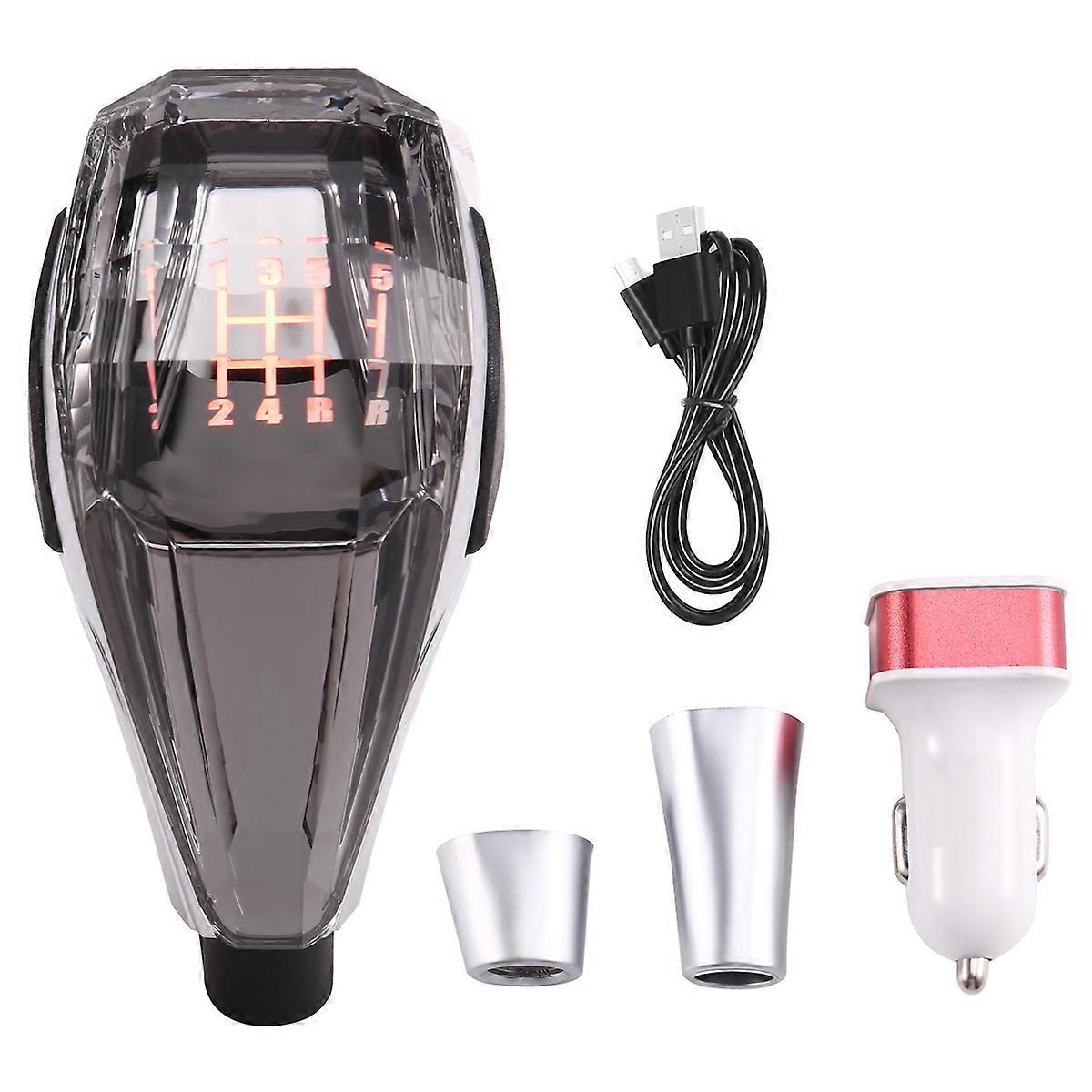 Universal Car LED Crystal Handles Manual Transmission Gear Shift Knob Lever Stick Head for