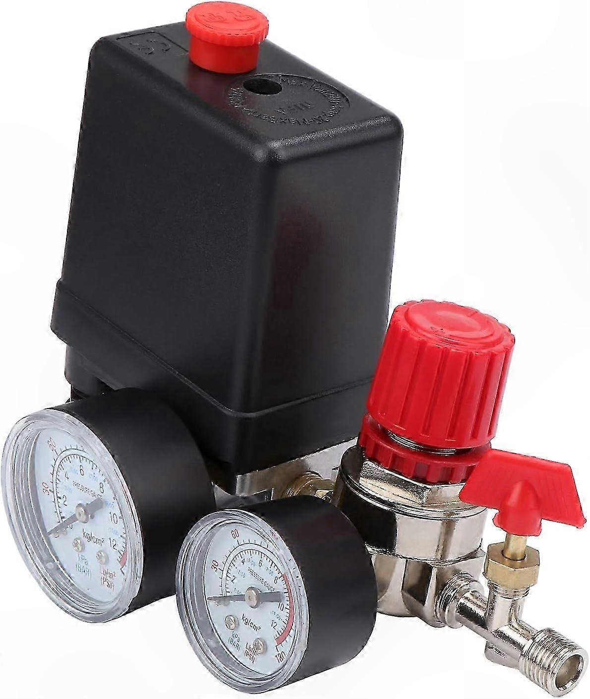 Compressor Pressure Switch with Gauge and Regulator Valve for Air Systems