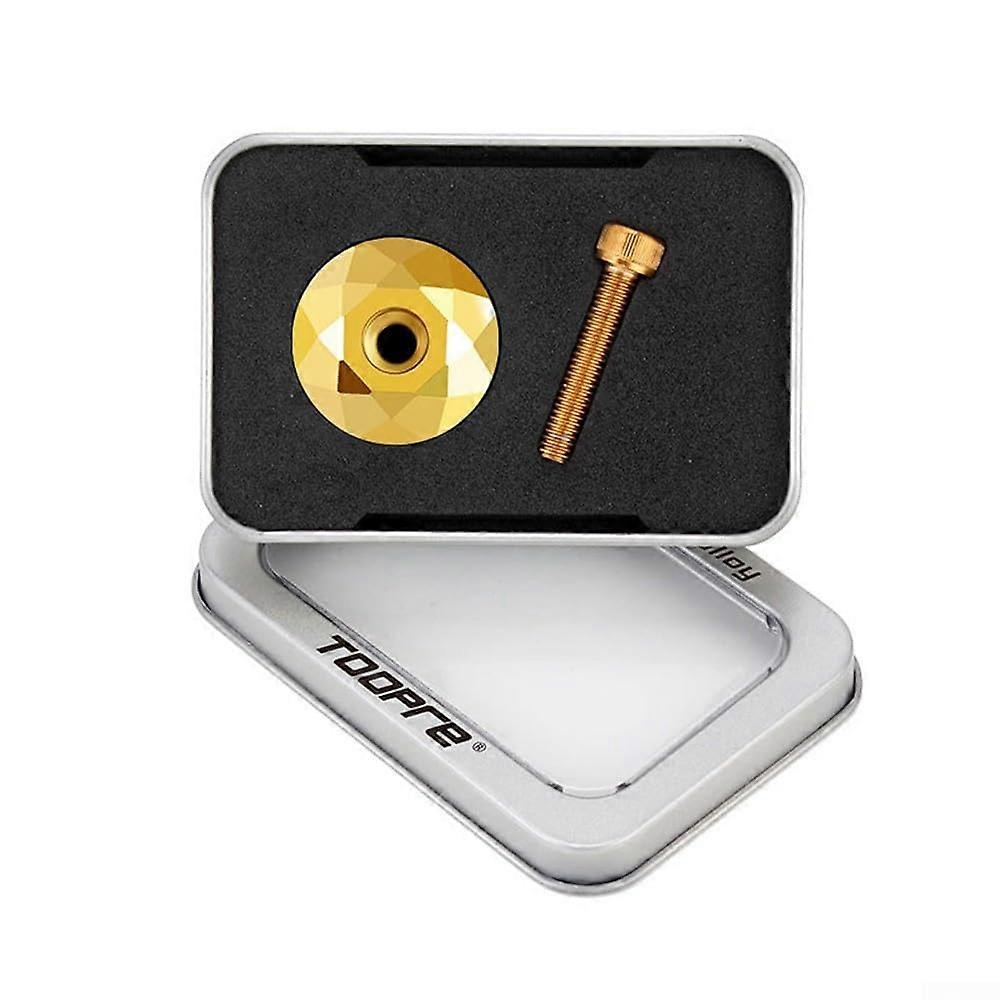 Aluminum Alloy Bicycle Headset Cover For Mountain Bikes Gold Includes Screws And Spacers