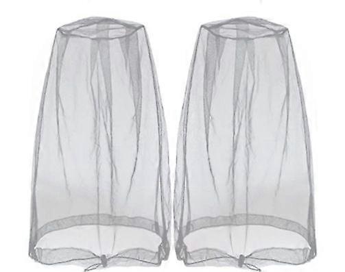 2pcs Mosquito Head Net Mesh Head Net Bugs Anti-Mesh Net for Beekeeper Fishing