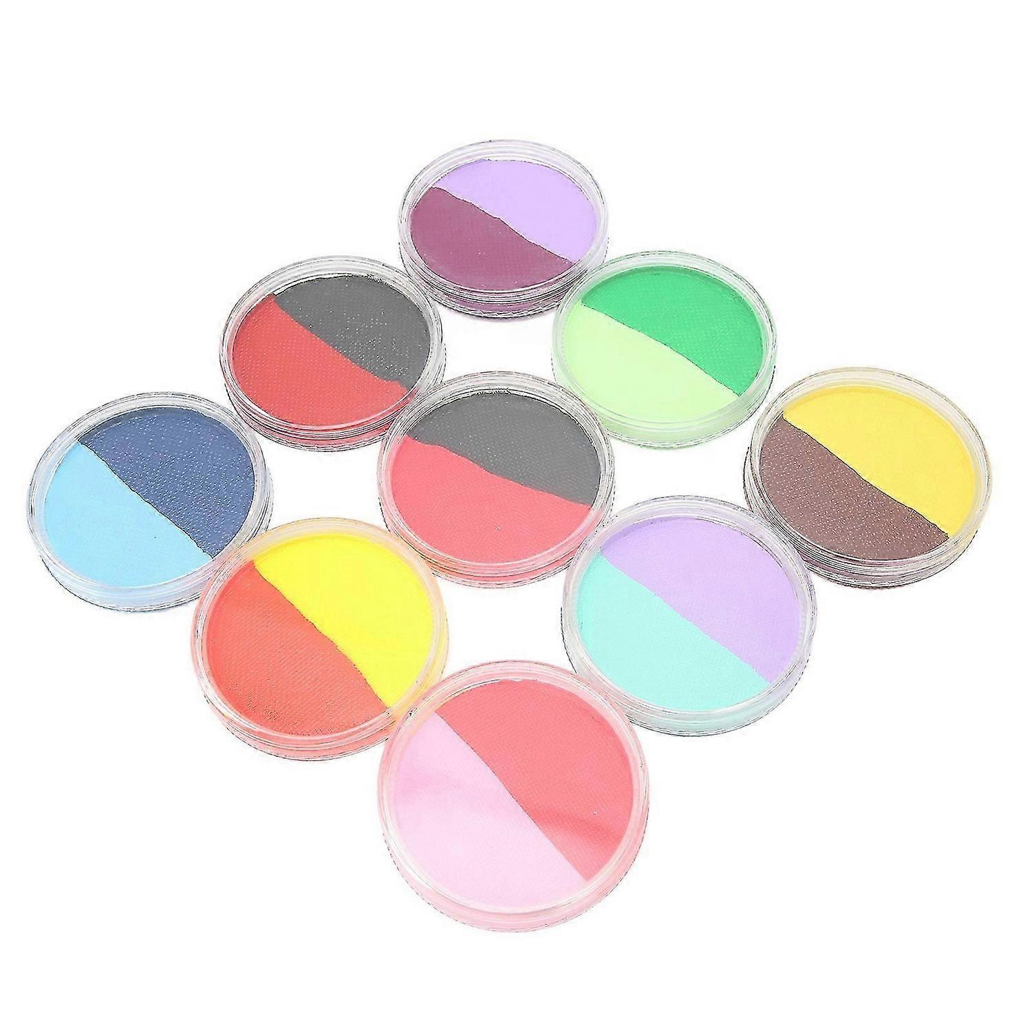 2025 Latest Model 9pcs Face Paint Kit 18 Colors Safe Material Quick Drying Eas...
