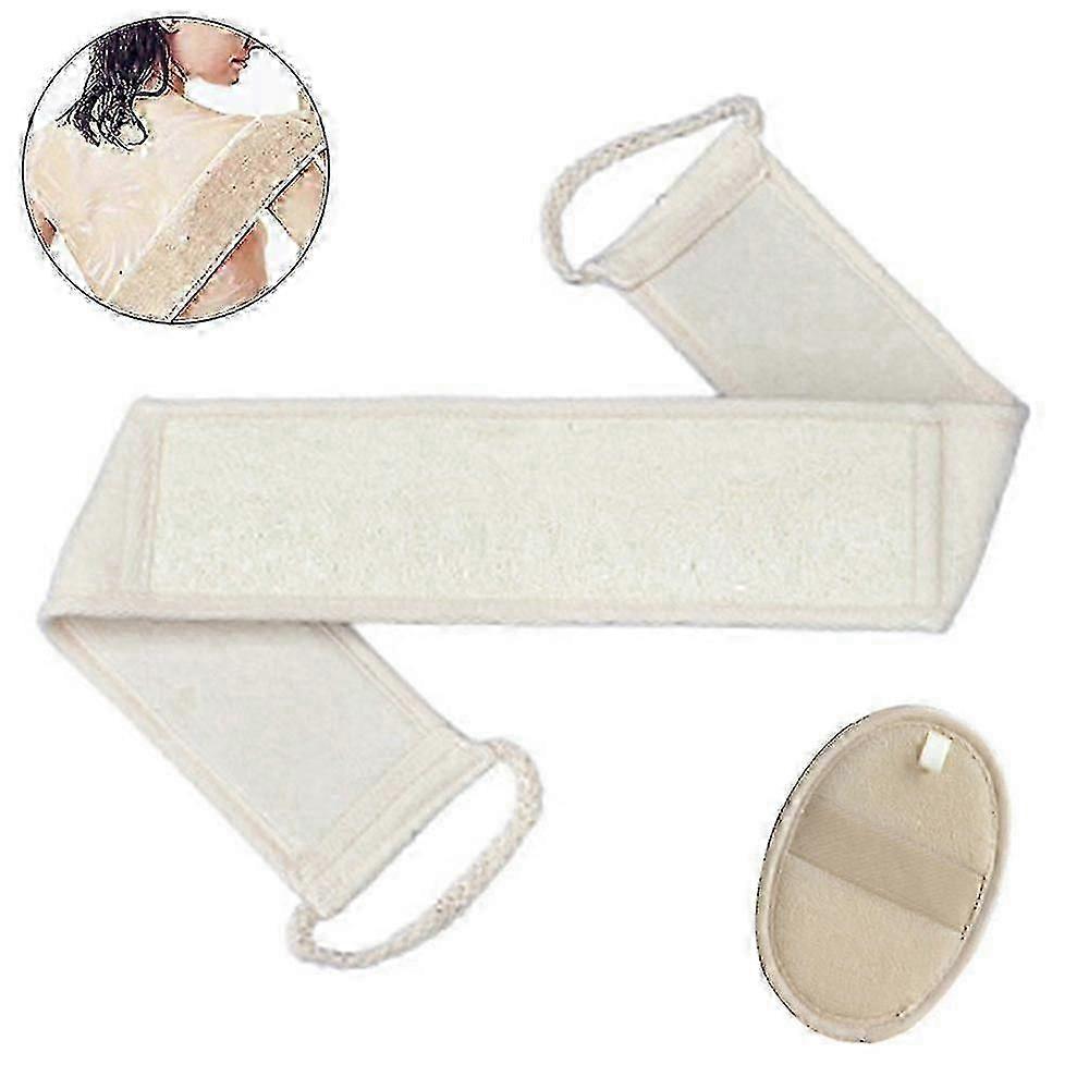 Exfoliating Loofah Back Scrubber & Pad Set for Shower - Deep Clean & Gentle