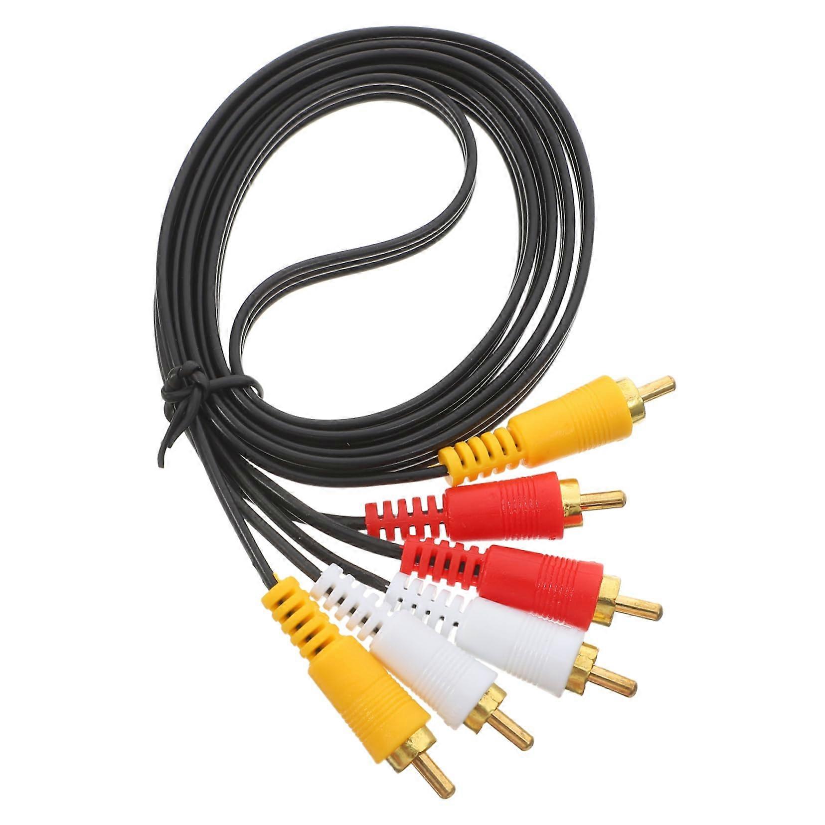 3pair Audio and Video Cables Plated Connectors, Compatible With TVs, DVD Players and CD Players, 1.5m