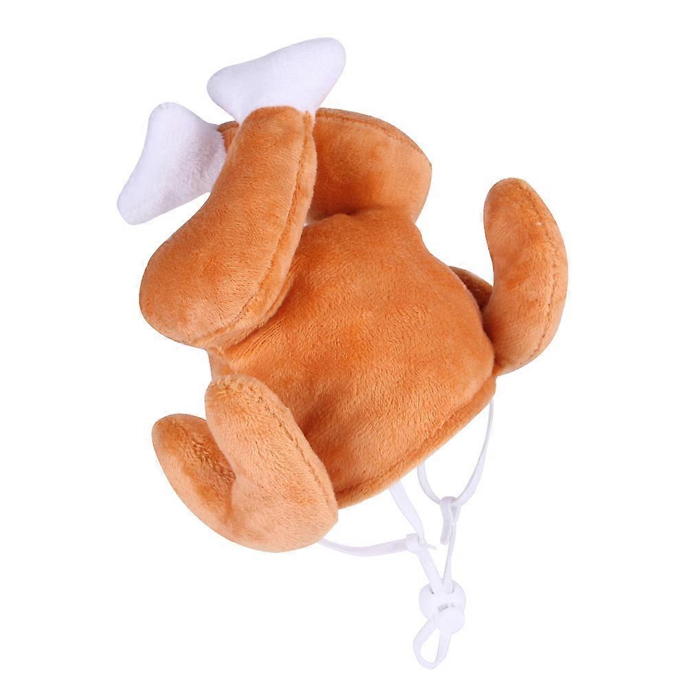Cartoon Chicken Leg Cat Hat with Exposed Ears, Wool, One Size, Ins Style