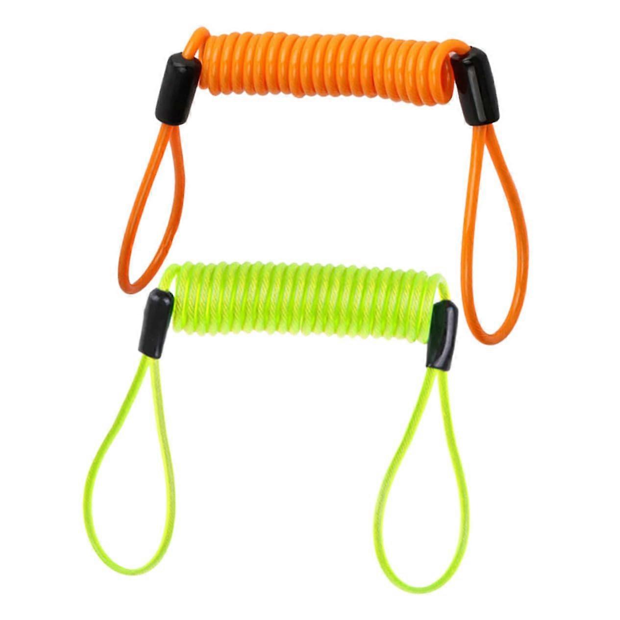 Disc Brake Lock Cable 2Piece Set, Coated Wire Security Lock For Motorbikes And Scooters