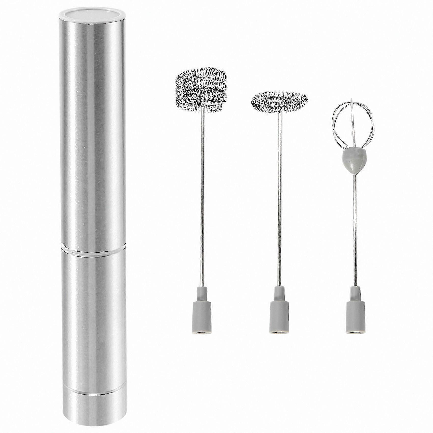 Handheld Milk Frother with Three-Layer Whisk - Battery-Powered Electric Foam Maker for Coffee and Latte Beverages