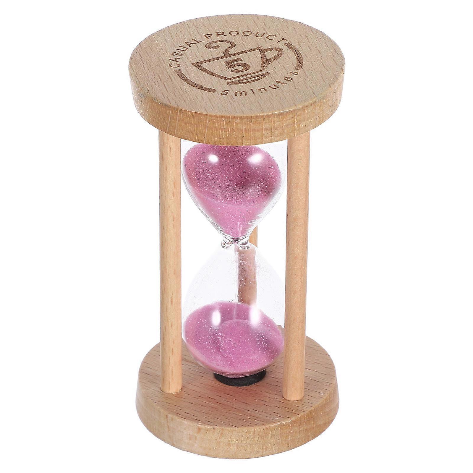 Hourglass Sandglass Timer Wooden Glass Timer for Home Use 4Pcs
