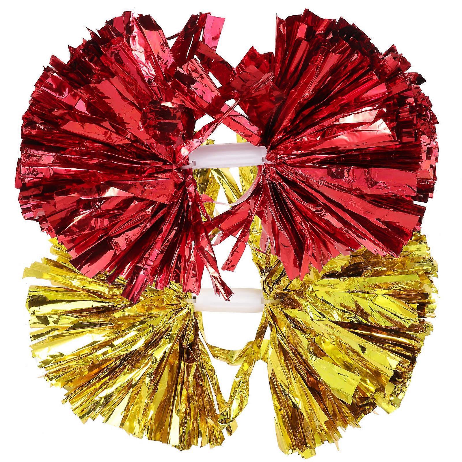 Cheer Pom Poms Portable Cheerleader Pom Poms for Game Playing 10Pcs