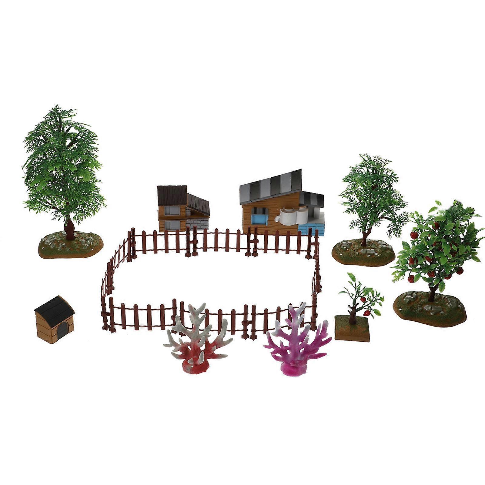 Simulation Farm Toy Farm House Mini Model for Kids 1Set Assorted Color
