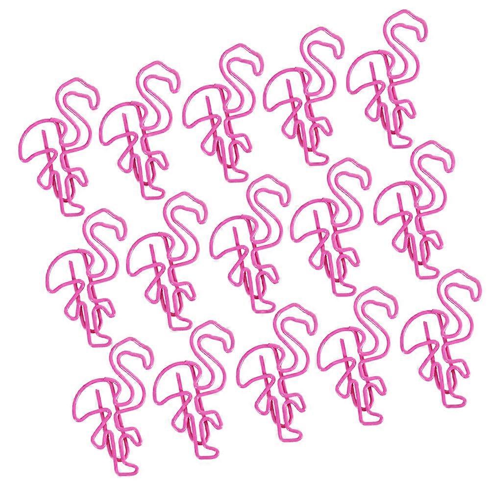 School Paper Clip Flamingo Bookmark for Clipping 100Pcs Pink Paper Holder