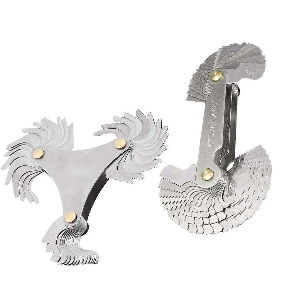 Thread Pitch Gauge Screw Pitch Measuring Tool for Measuring Use 2Sets