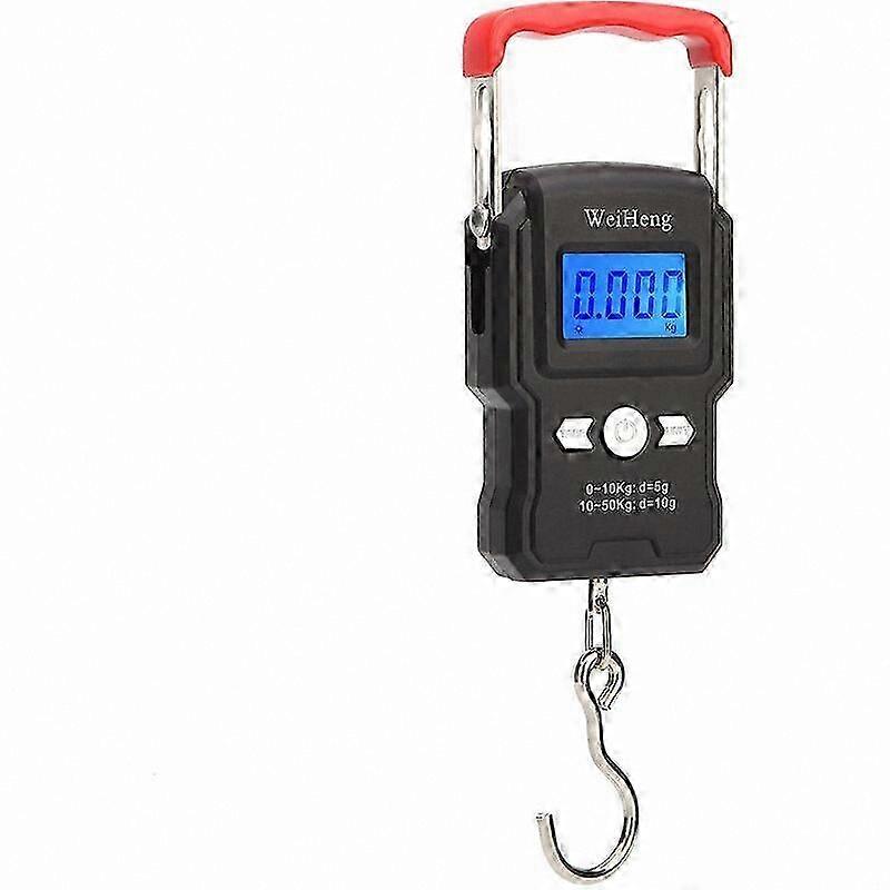 LCD Backlit Digital Scale, 50kg/5g Capacity, Hook Suspension for Accurate Weighing
