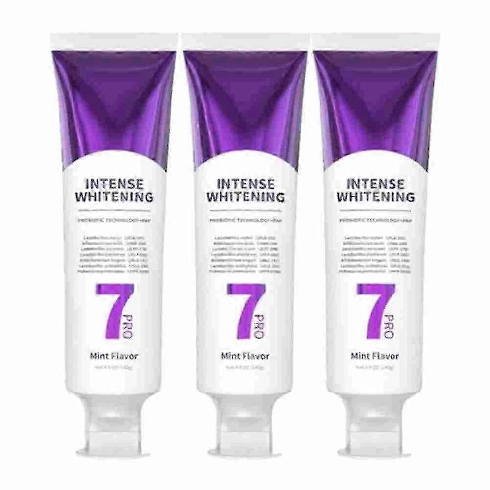 3x 7-pro Intensive Toothpaste, 7pro Intense Whitening Toothpaste With 7 Probiotics