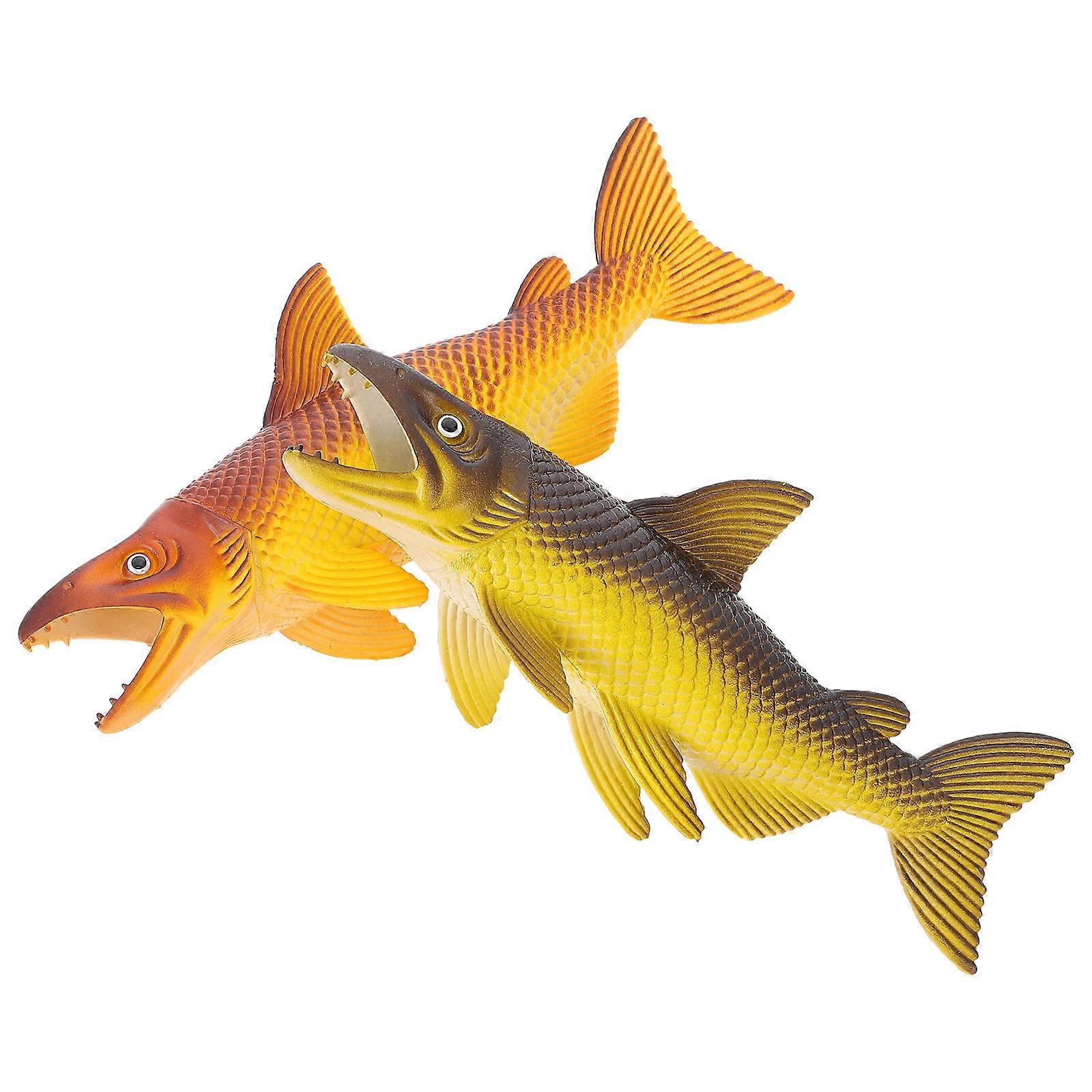 Educational Playthings Perch Figures for Decoration Use 2Pcs Fish Models