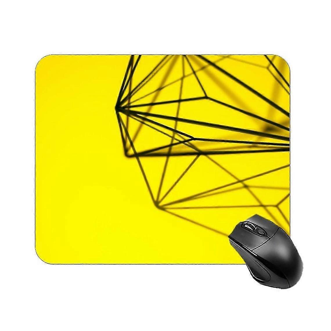Yellow And Black Printed Mouse Pad For Laptop