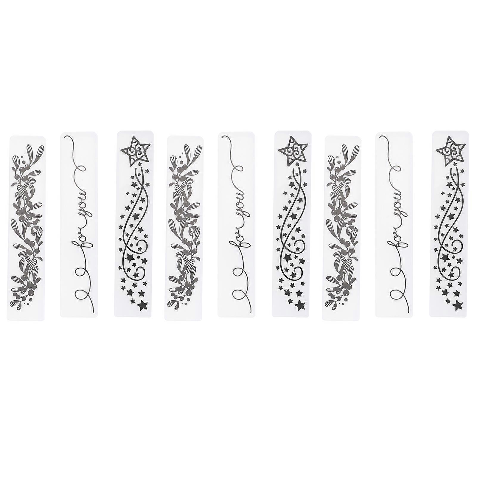 9pcs Flower Shape Plastic Embossing Folders for Handmade Embossed Plate Accessories