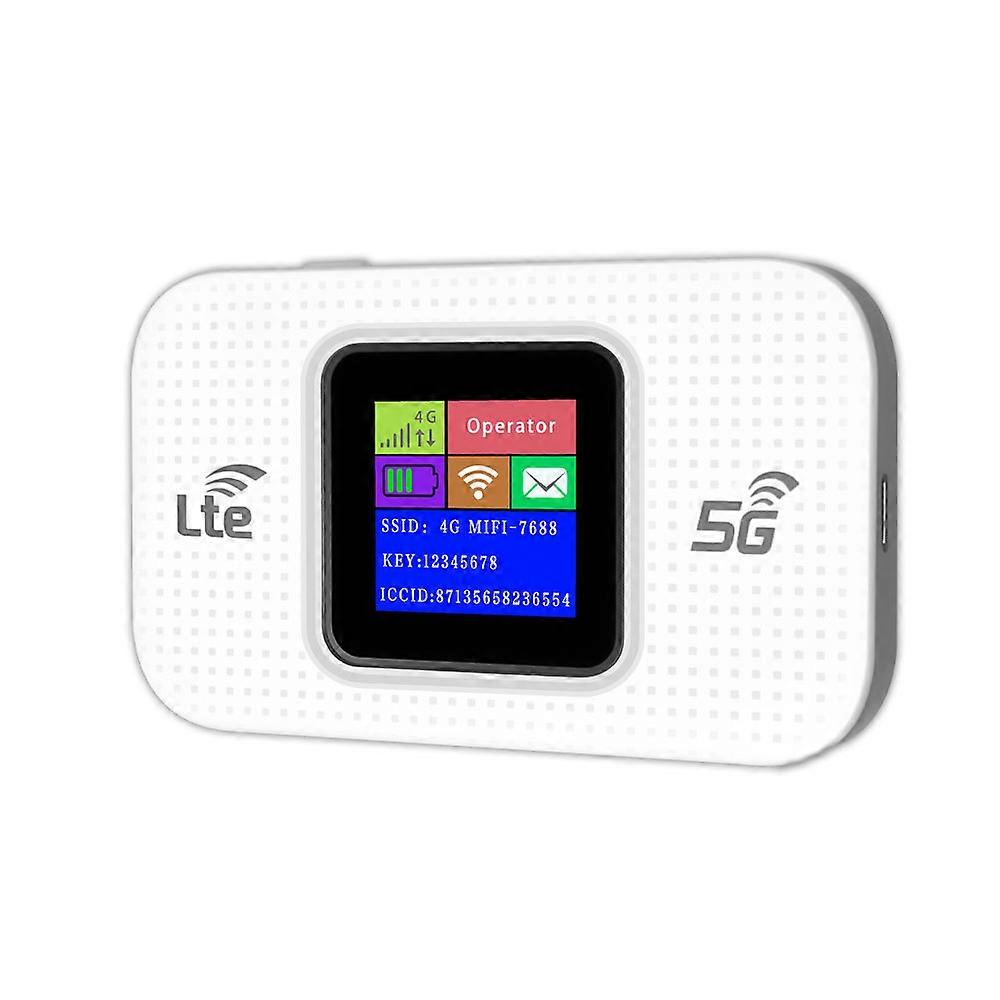 LTE 4G 5G Modem Router - Portable Hotspot with 300Mbps Speed & 2100mAh Battery, Sim Card Slot for Up to 10 Devices