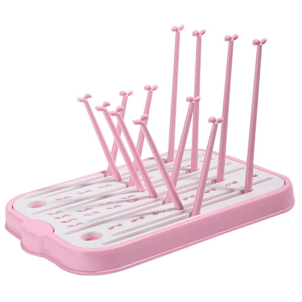 Milk Bottle Drying Rack PP Material Bottle Organizer Stand Baby Bottles Compact Countertop Easy to Clean